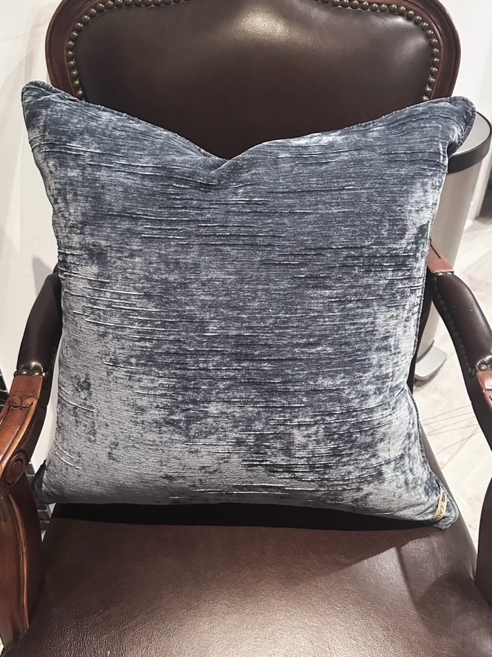 Oversized Blue Callisto Home Pillow 100% Feather Down + Cotton
